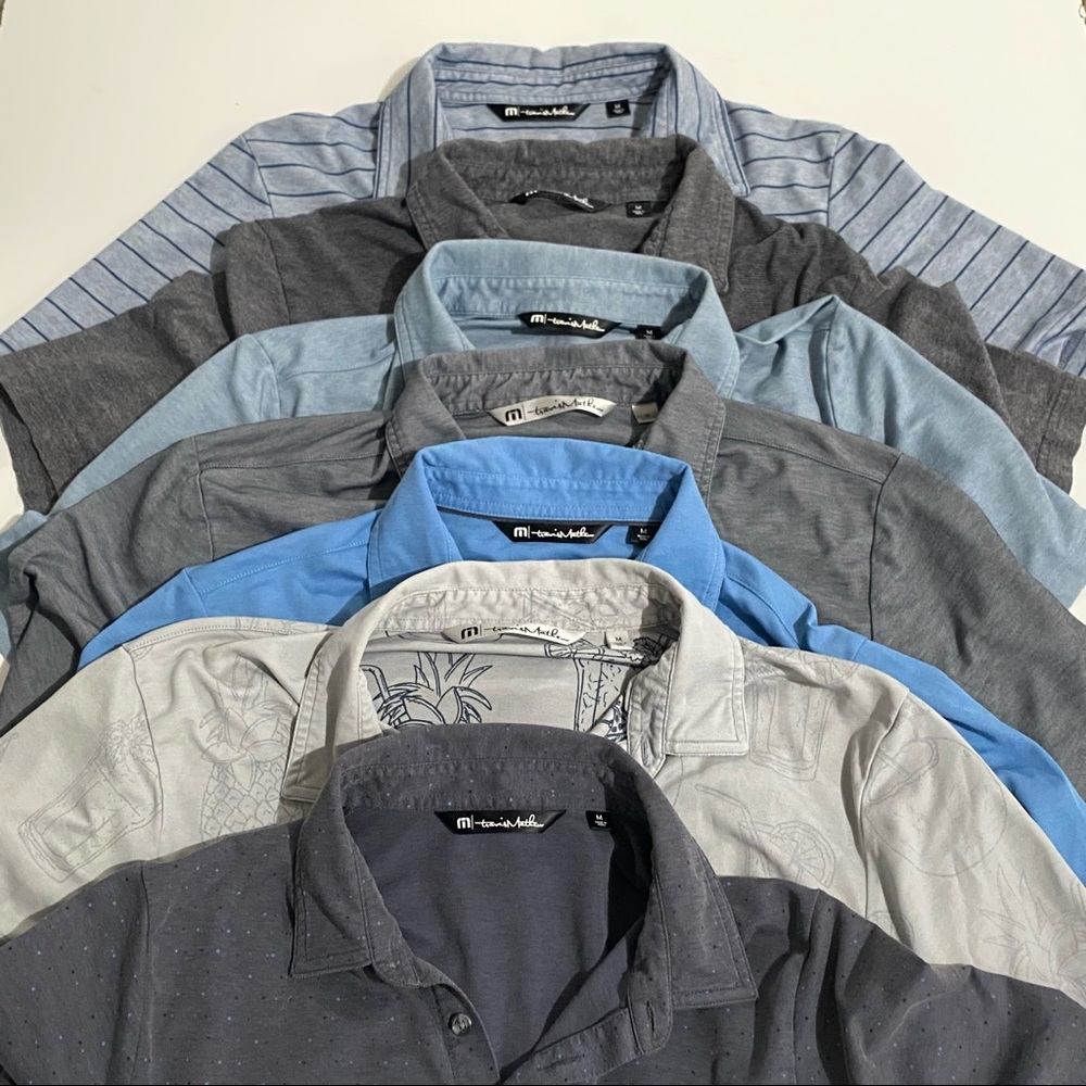 Travis Mathew Lot of 8 Bundle of Golf Polo shirts